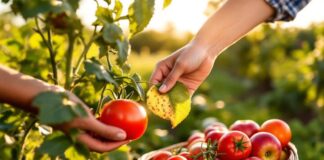 Inspeção das folhas no início de junho: pare a ferrugem do tomate e a crosta da maçã antes que se espalhem